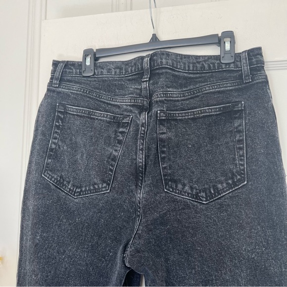 Abercrombie & Fitch Acid Black Wash Ultra High Rise Straight Button Fly Jeans 33 - Picture 4 of 6